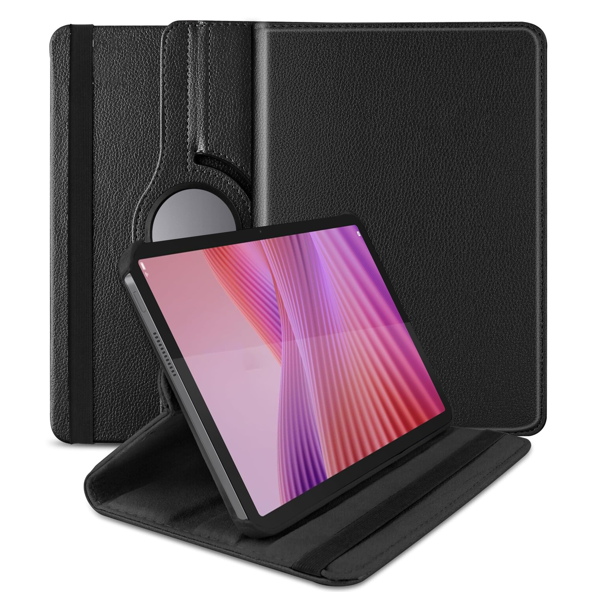 TGK 360 Rotatable Flip Cover Case for Lenovo Tab 10.1 inch 2025 TB-311FU TB-311XU (Black)-image-26