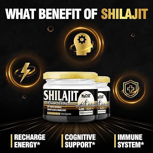 Miniatura 3 de 2 paquetes de suplemento Shilajit de 0.71 oz para suministro de 80 porciones, apoya la inmunidad, la salud cerebral y más - 500 mg Shilajit puro