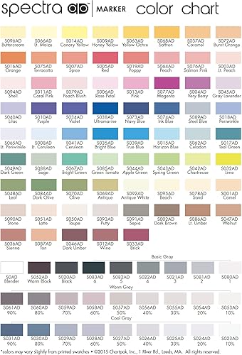 Miniatura 3 de AD Marker Chartpak Spectra, Tri-Nib y cepillo de doble punta, bígaro, 1 cada uno (S018AD)