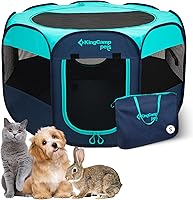 Vista 18 de KingCamp Corralito para perros, carpa portátil plegable para gatos, gatitos, cachorros, jaulas 29"/36"/50 pulgadas, corralito emergente