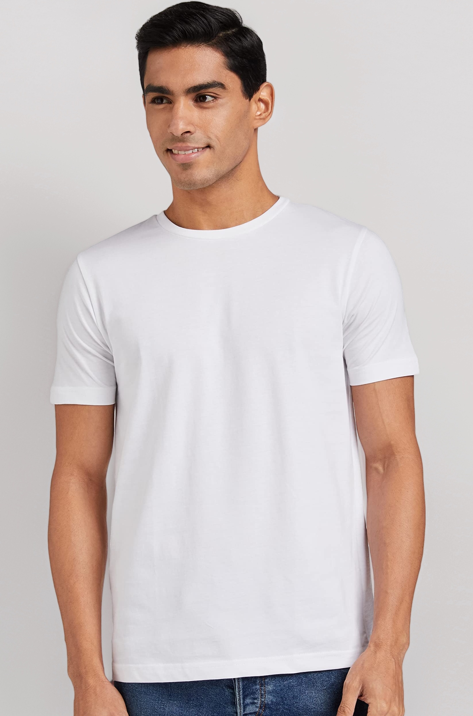 Amazon Brand - Symbol Men's Solid Cotton T Shirt | Round Neck | Half Sleeve | Plain-Regular Fit (Available in Plus Sizes)