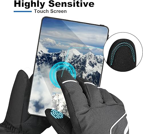 Miniatura 5 de Heated Gloves, Unisex Winter Ski Gloves, Rechargeable Electric Heating Gloves for Skiing Snowboarding Snow Hiking Hunting Winter Outdoor
