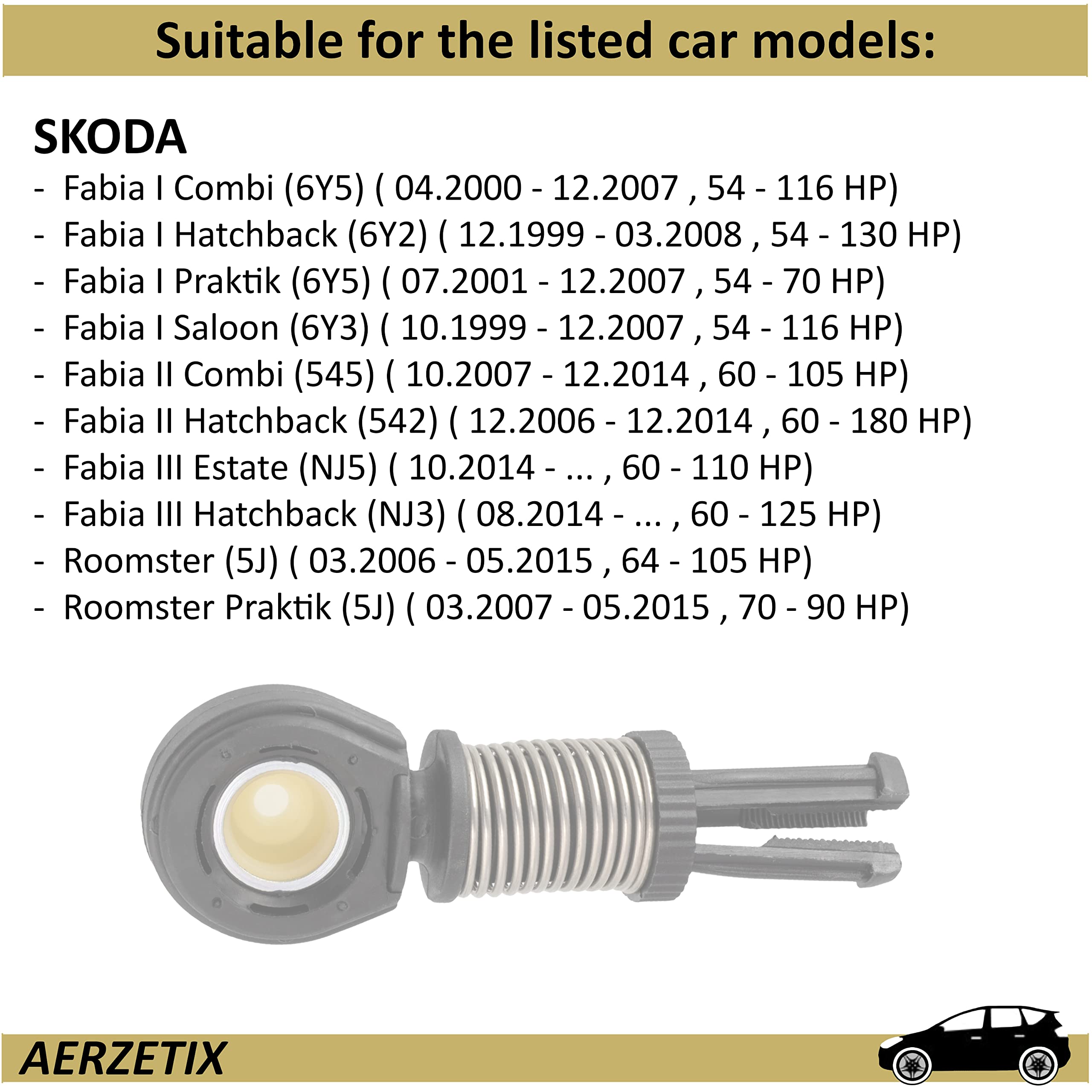 AERZETIX - C66791 - Tiracavo, cambio manuale - per veicoli con tiretto di cavo per cambiare velocità - compatibile con numeri OE 1J0711761