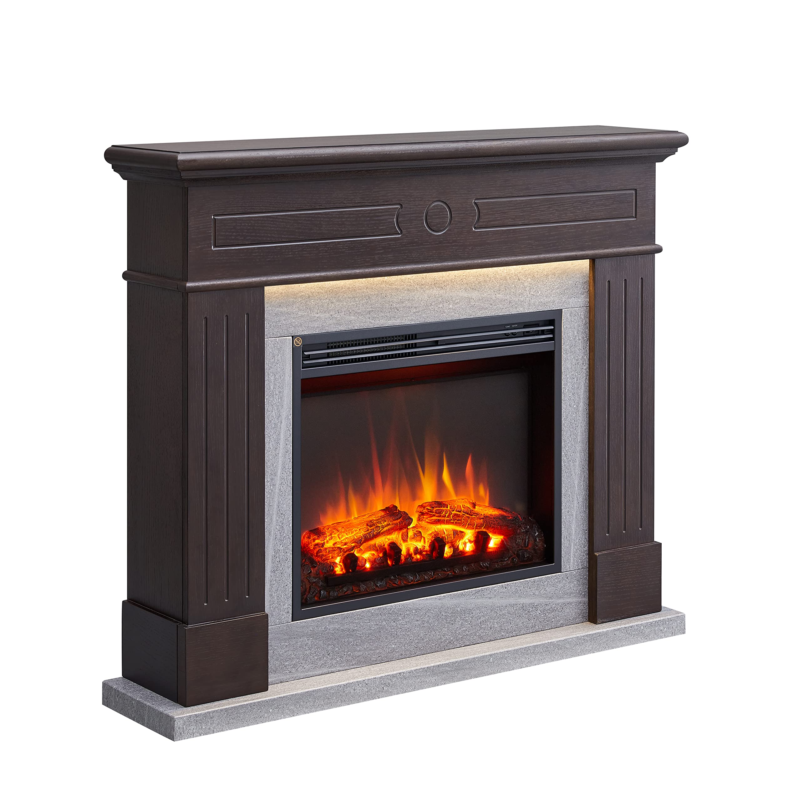 Everleigh Electric 110cm / 43" Fireplace Suite Multiple Colour Options Avaliable (ESPRESSO OAK)