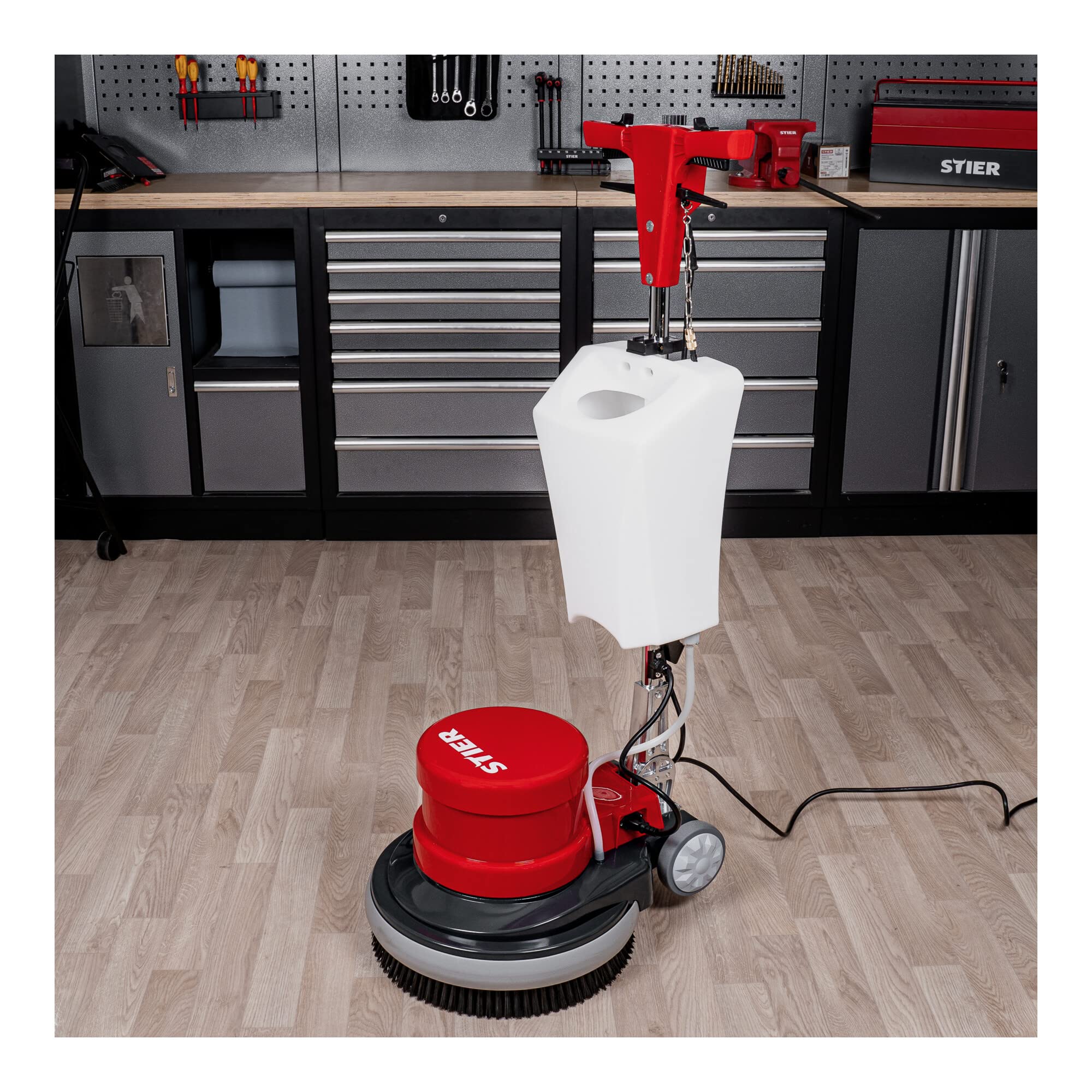 STIER Einscheibenmaschine 17S-2 mit Frischwassertank 1100W 17" Durchmesser 48kg