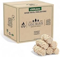 Log Barn Natural Firelighters (Box of 500). Natural Fire Lighters for Wood Burners, Pizza Ovens, Open Fires. BBQ Lighters, Fire Starters for Log Burners – Genuine Log Barn Fire Wood & Eco Firelighters
