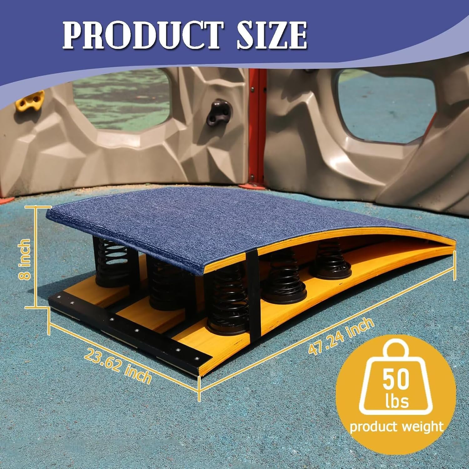 Spring Boards Gymnastics for Home Vault Training, Thickened Wood Frame with Felt Cover, Non-Slip Rubber Feet, Adult Gymnastics Springboard for Home and Gym