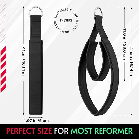 Pilates Loops Compatible with Tonal Machine, Pilates Equipment Soft Straps for Smart Home Gym, Double Loop Straps for Yoga Exercises, Enhanced Grip and Thickness, Stability