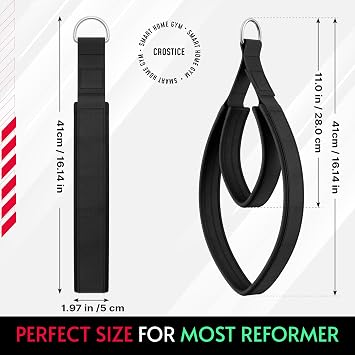 Pilates Loops Compatible with Tonal Machine, Pilates Equipment Soft Straps for Smart Home Gym, Double Loop Straps for Yoga Exercises, Enhanced Grip and Thickness, Stability