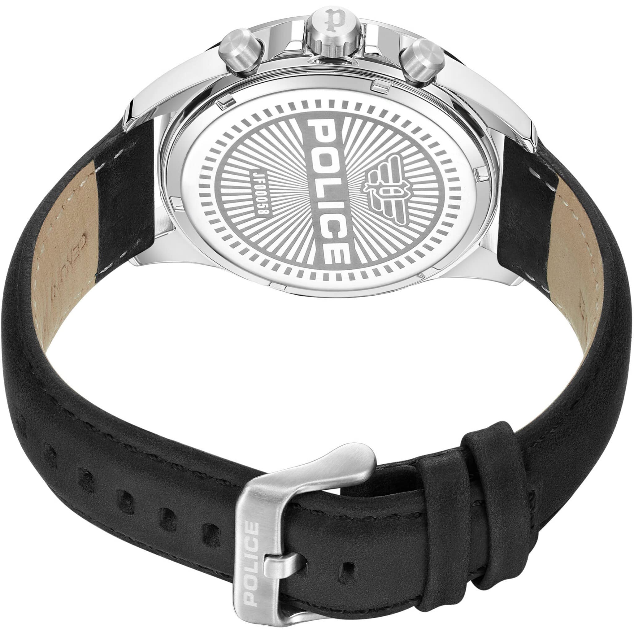 Police Orologio Analogico al Quarzo Uomo con Cinturino in Pelle PEWJF0005801
