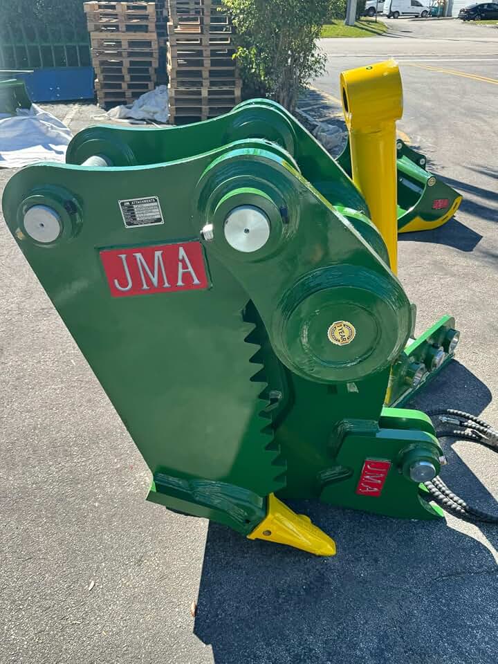 JMA Wood Hydraulic Shear - 25" / 640mm - Excavator Attachment 33–55 Tons - AR450 Steel Heavy-Duty, 100mm & 90mm Pins, 2-Jaw Cutting, Fast Cycle, Demolition & Recycling