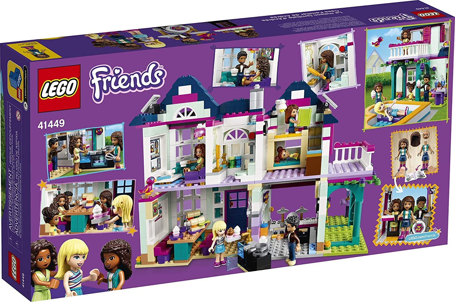LEGO Friends Andrea's Family House 41449 Building Kit; Mini-Doll Playset is Great Gift for Creative 6-Year-Old Kids - Image 2