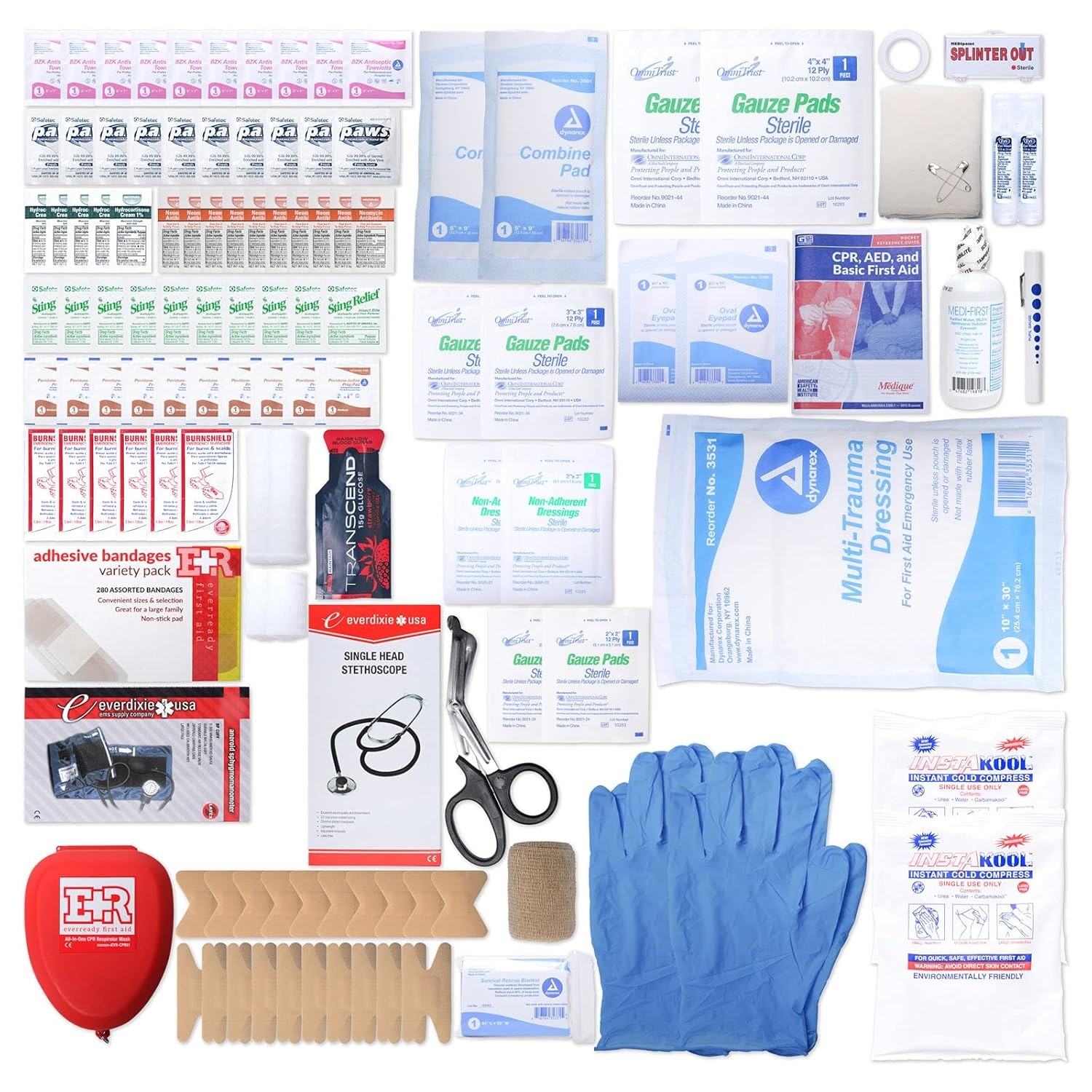 First Aid Kit Emergency Response Trauma Bag Complete : Health & Household
