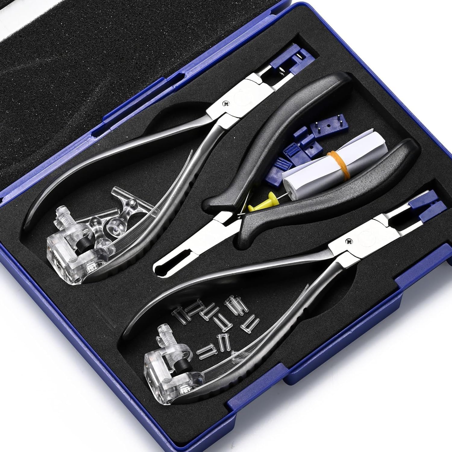 Professional Eye Glass Repairing Tools Kit for Rimless Glasses Frame Repair Tools to Adjust Glasses Arms Frame Eyeglasses Assemble & Disassemble & Adjusting Pliers Set