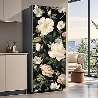 Self-Adhesive Refrigerator Wrap Set - Removable Vinyl Fridge Stickers, Peel & Stick Door Mural Decor for Kitchen, Bar, Office 32.3x78.7