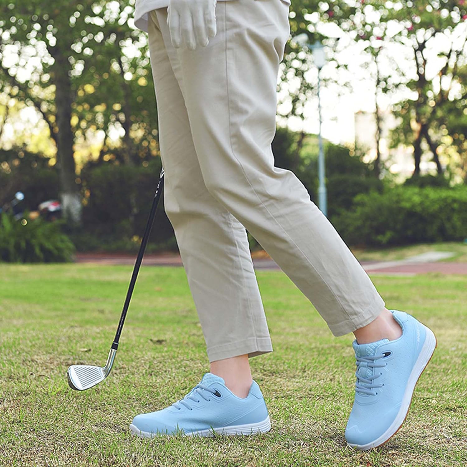 Golf Shoes Womens Sipkeless Golf Sneakers Professional Waterproof Outdoor Non-Slip Golf Sport Trainers