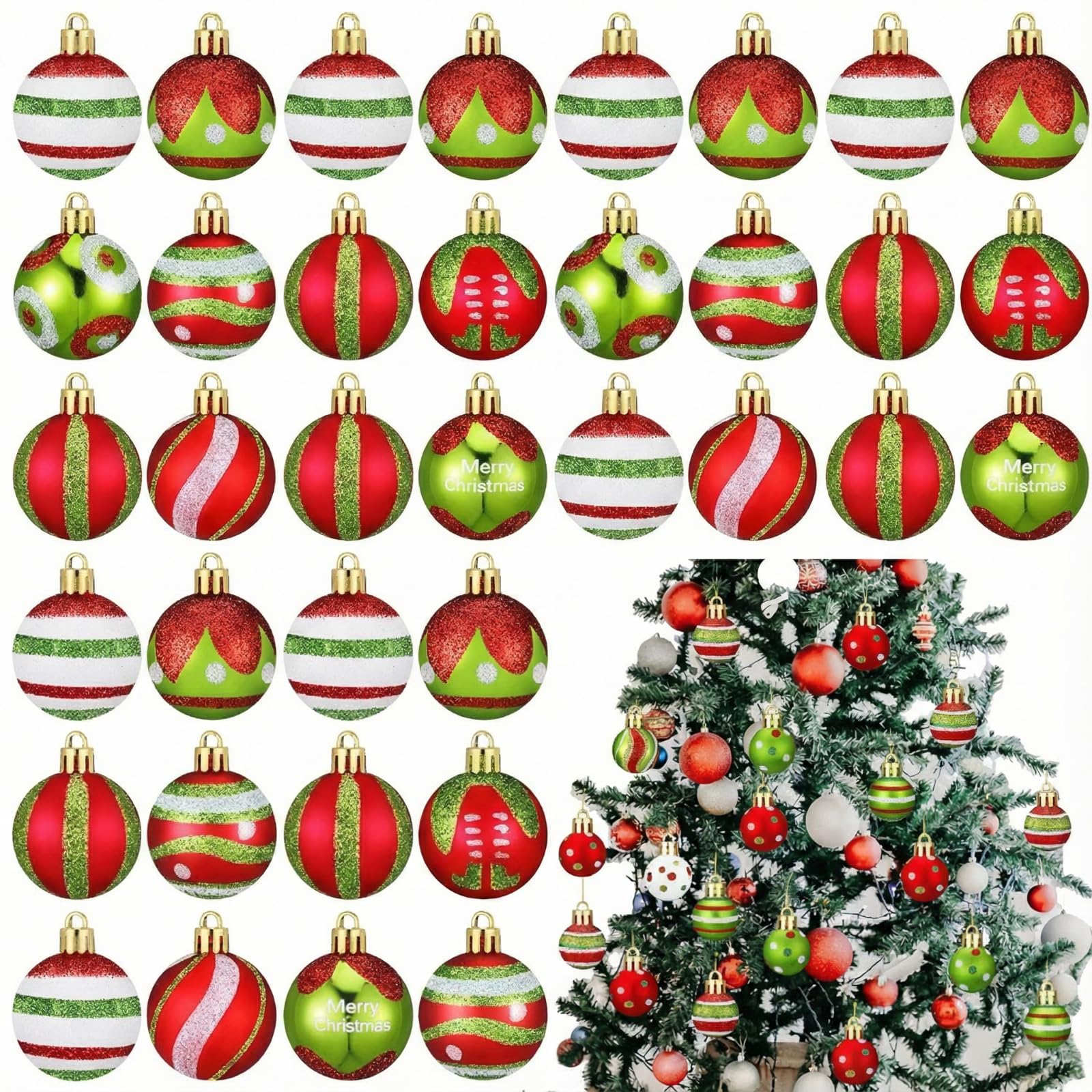 Mini boules de Noël BBTO pour décorer facilement un petit sapin de table
