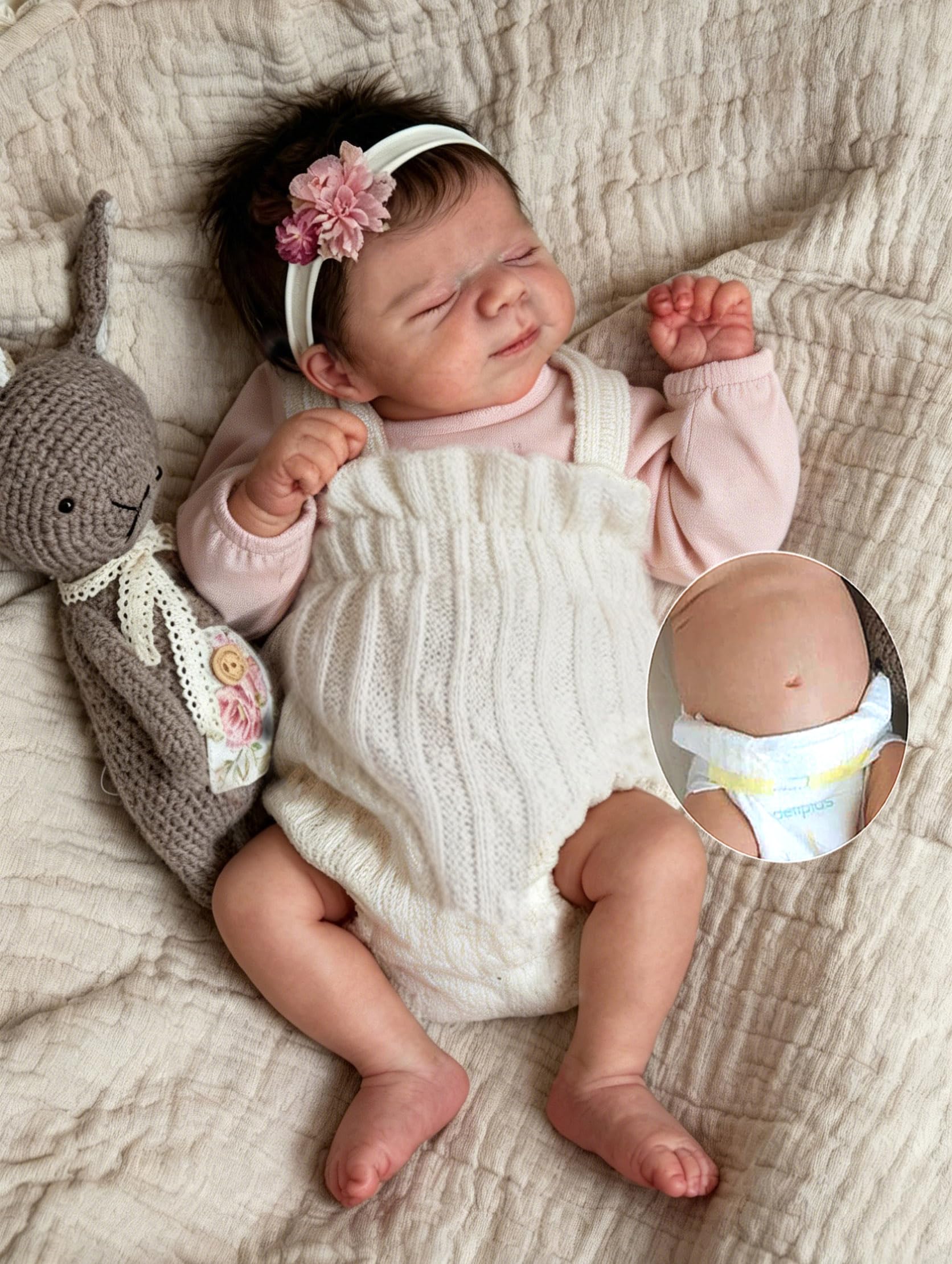 Zero pam Reborn Dolls Full Body Girls-48CM Reborn Baby Dolls, Realistic Baby Doll, Lifelike Babys Doll For Girls With Accessories
