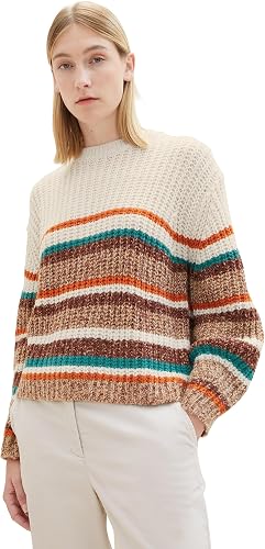 TOM TAILOR 1037788 Suéter, 32444-Blush Multicolor Stripe, XXL para Mujer