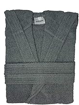 Bassetti Time Terry Bathrobe with Hood for Men and Women, 360 g/m², grey, XXL