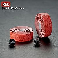 Vista 5 de VXM Cinta para manillar de bicicleta, cinta de barra de bicicleta de carretera, piel sintética + EVA, agarre para mango de ciclismo, 2 rollos (rojo)
