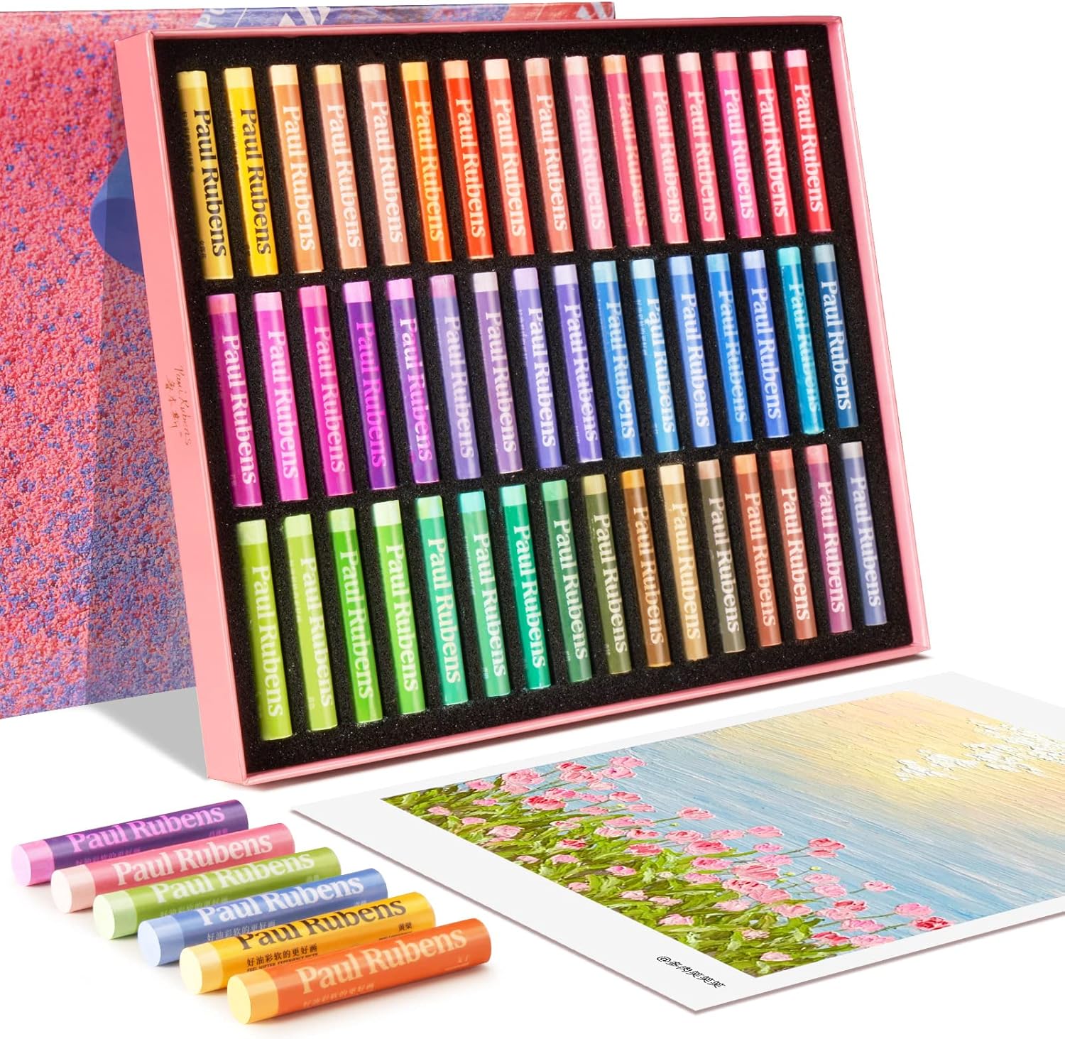 Paul Rubens Oil Pastels, 48 Macaron Colours Soft Pastels NonToxic