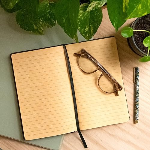 Vista 21 de Samsill Cuaderno vintage de tapa dura, 200 páginas rayadas, marrón, 5.25 x 8.25 pulgadas Marrón oscuro