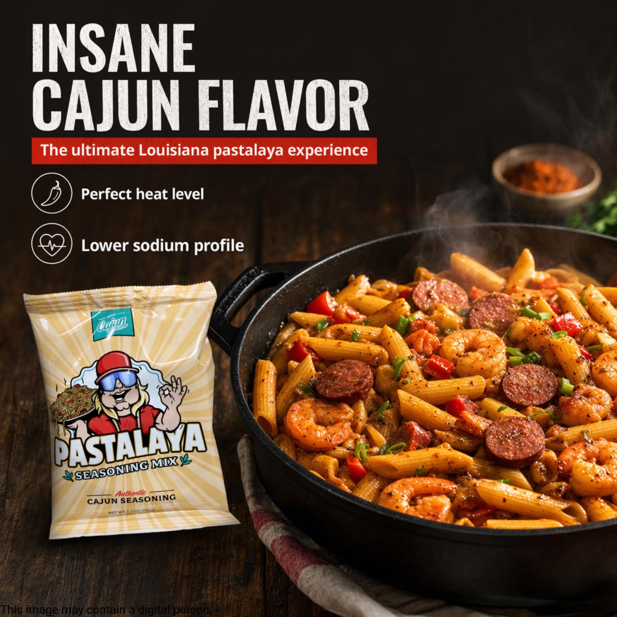 Cajun Two Step Pastalaya Seasoning Mix, 3.2 oz thumbnail 2