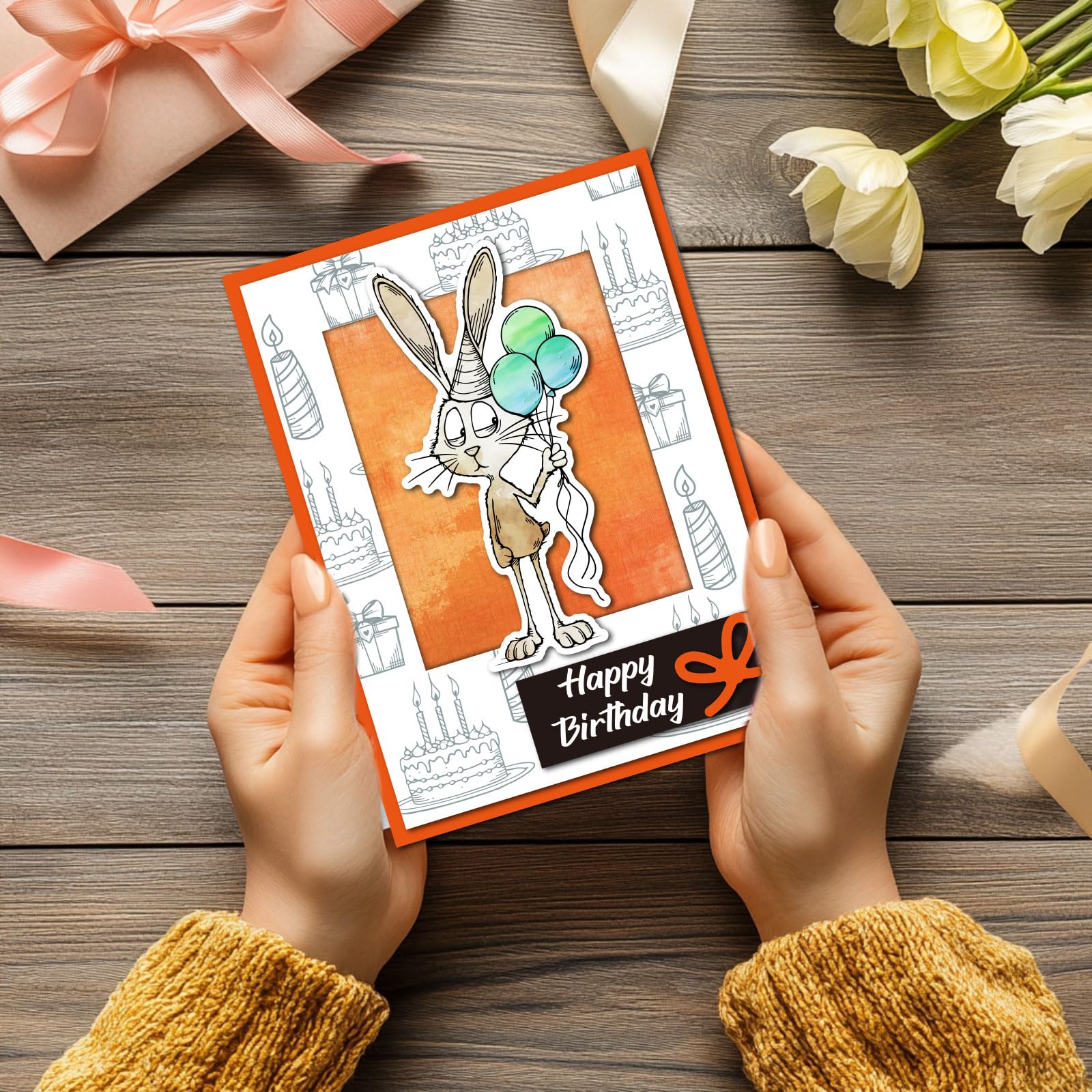 GLOBLELAND Tampon En Silicone Transparent Motif Vache Drôle