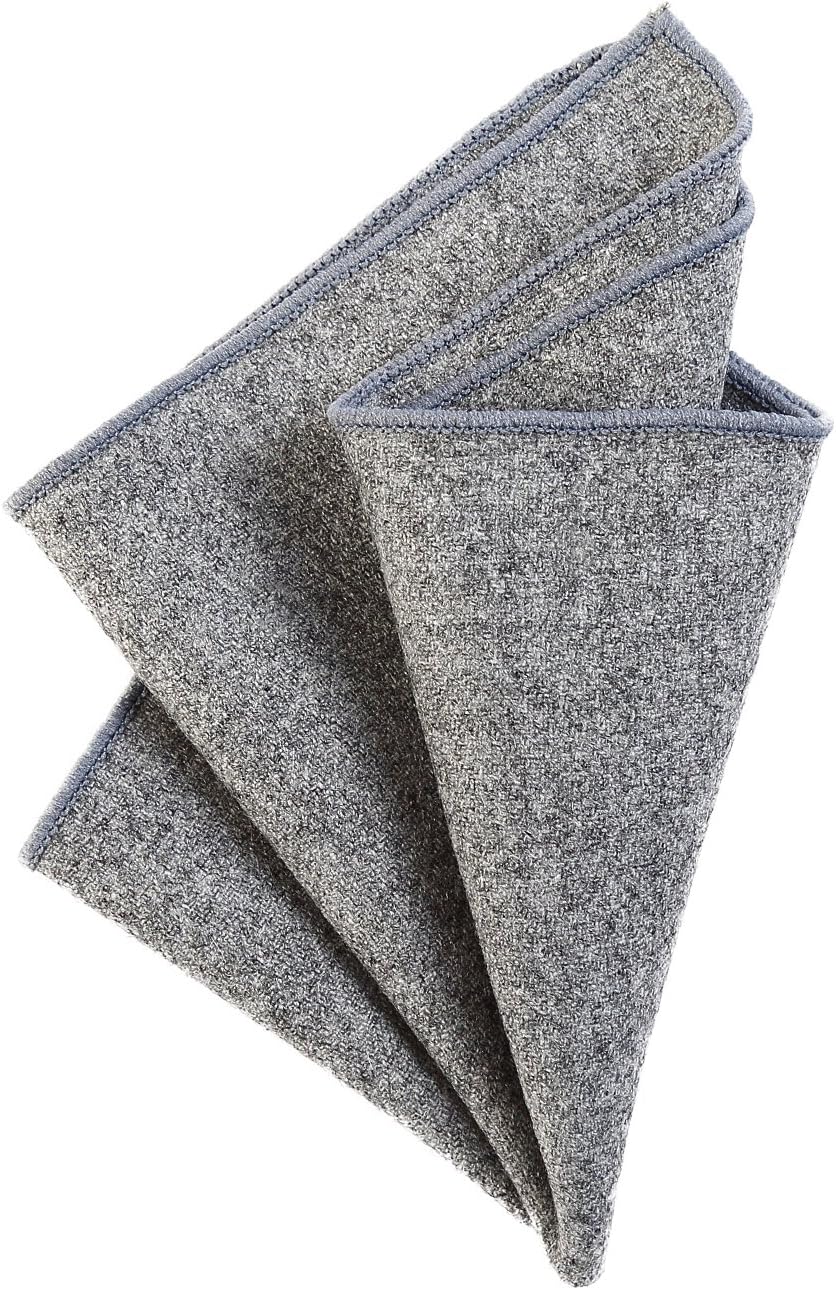 Fazzoletto Da Taschino DonDon Uomo | Cotone 23x23 Cm Stile Tweed - Foto 9