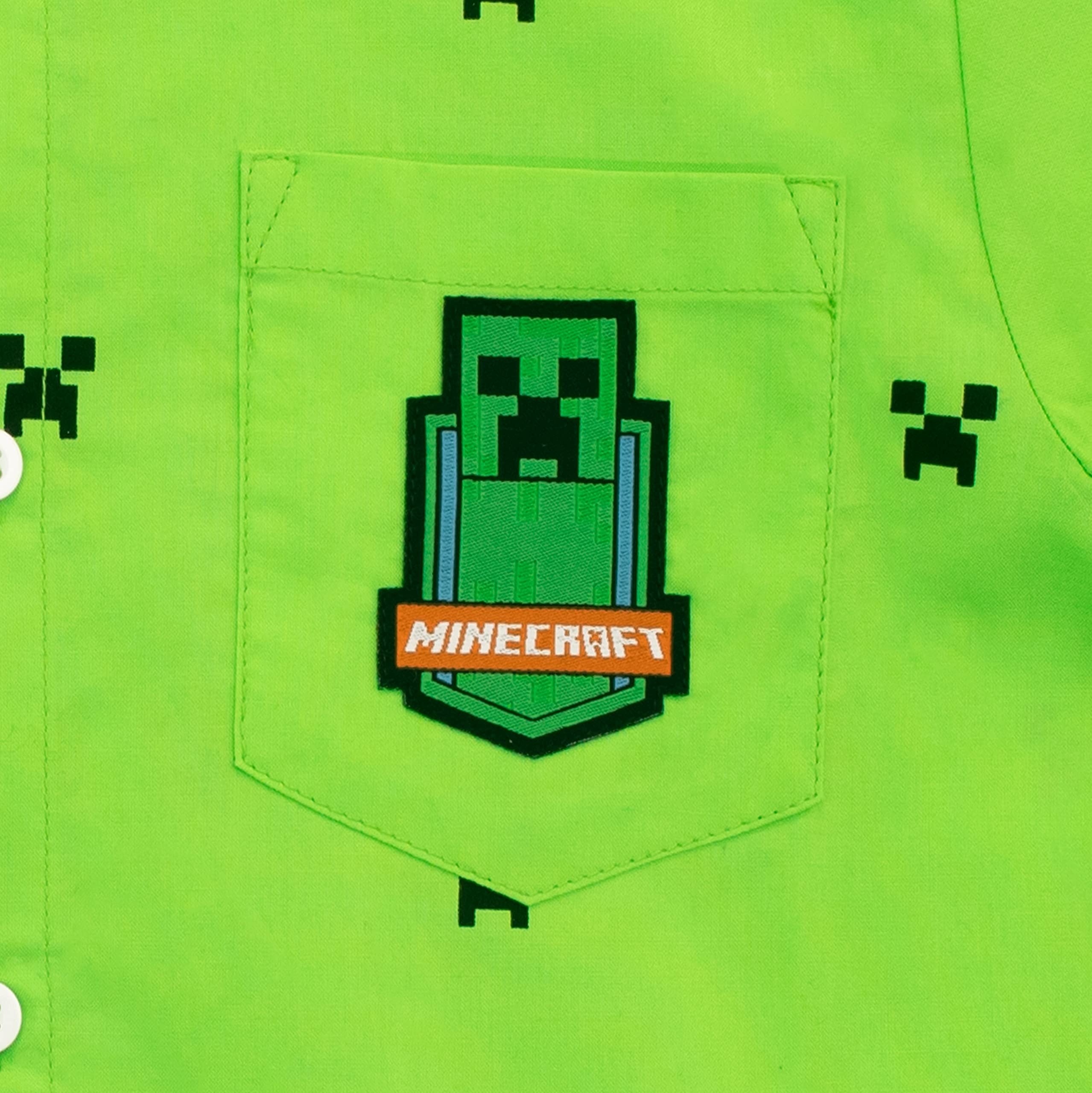 Minecraft Camicie a Maniche Corta per Ragazzi Creeper