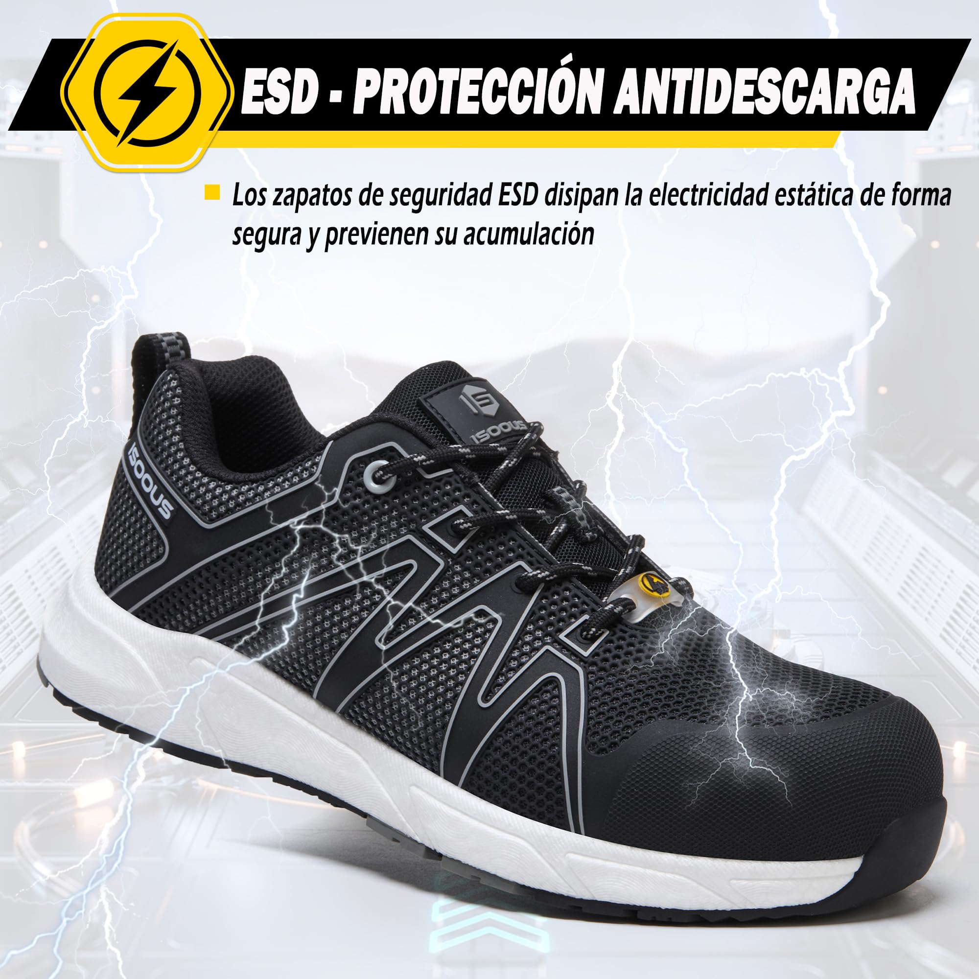 Zapatos de Seguridad para Hombre Mujer S3 SRC Calzado de Seguridad Impermeables ESD FO Zapatillas Trabajo 36-47 EU