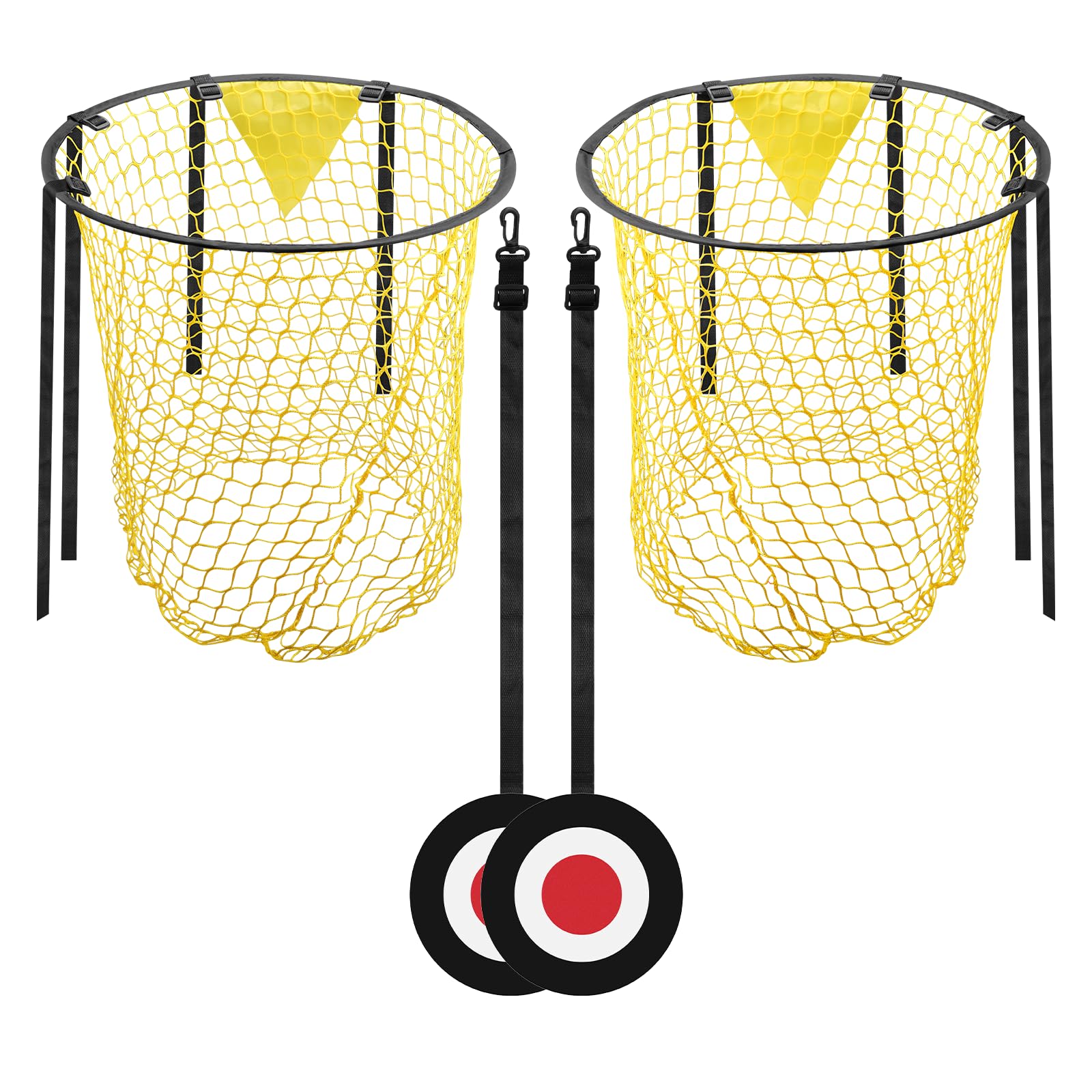 2 Pieces Top Bins Football Targets, Soccer Goal Target Nets for Shooting Accuracy Training, Ideal for Goal Targets and Kicking Practice