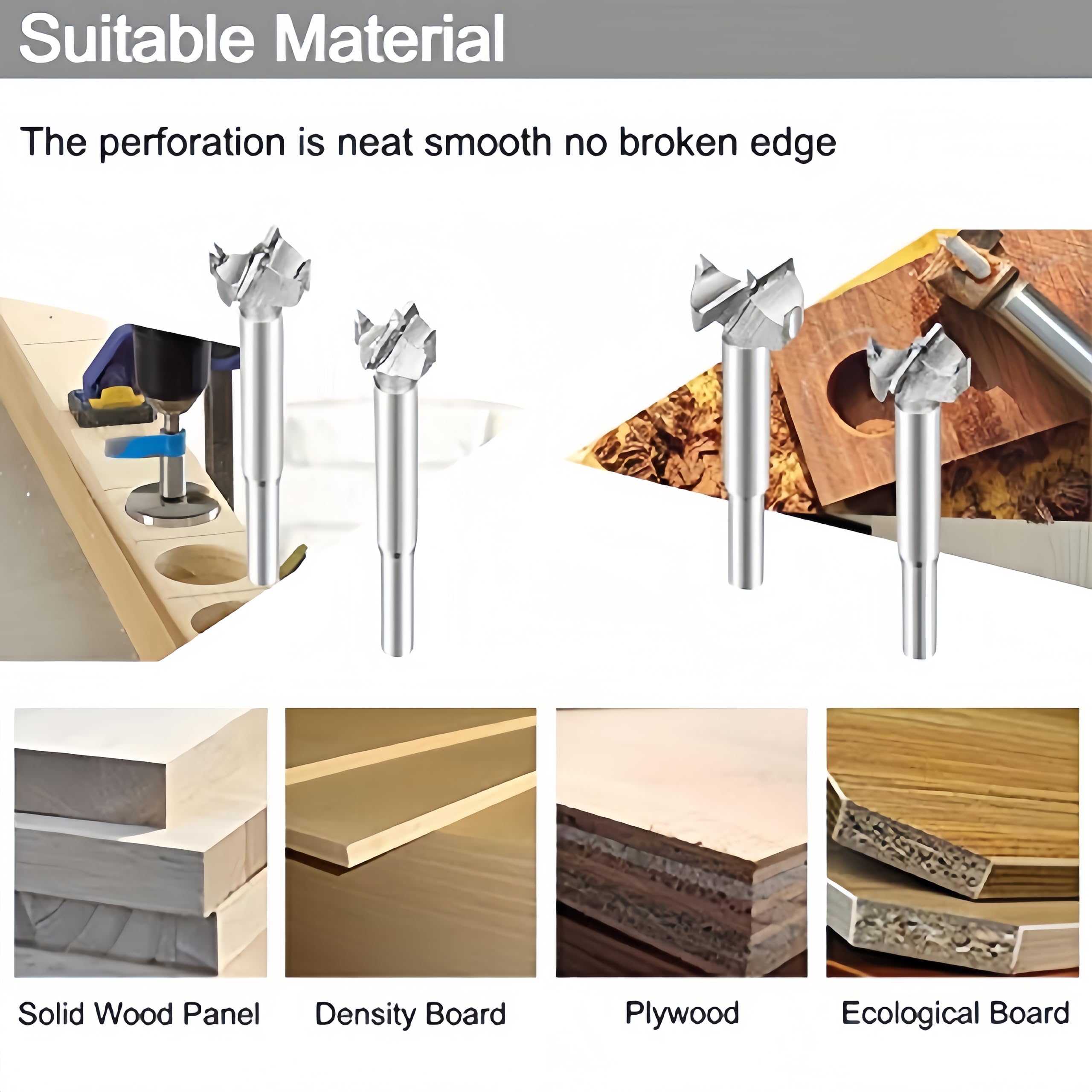 Boxonly Woodworking Hole Opener Positioning Drill Bit 25mm Forstner Drill Bits Tungsten Carbide Wood Hole Saw Hinge Drilling Bit Cutter - Image 3
