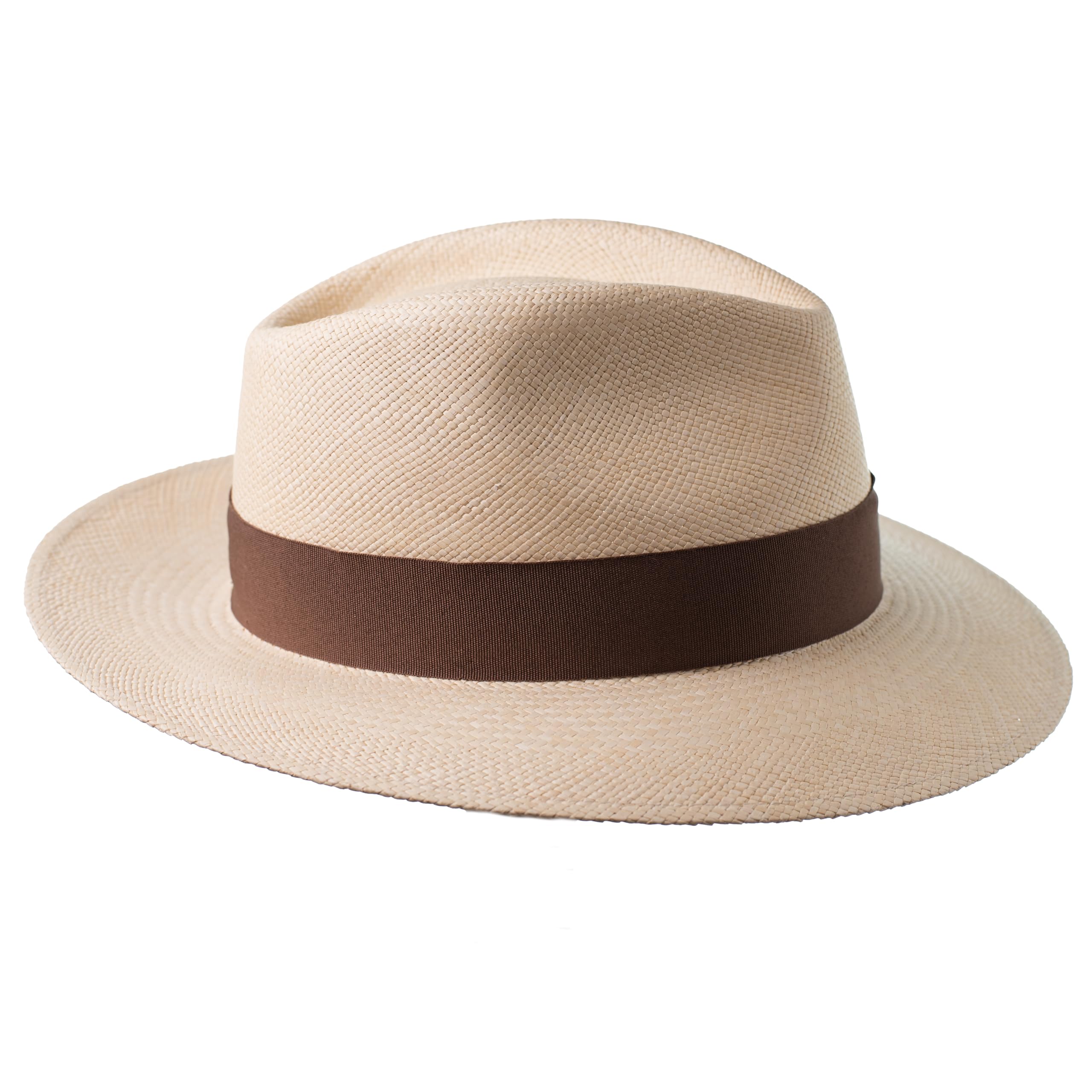 Cuenca 1905 Alessio Sombrero Panamá Genuino de Paja Toquilla, Tejido a Mano y Hecho 100% en Ecuador, Protección UV Natural, Panama Hat de Verano Hombre y Mujer