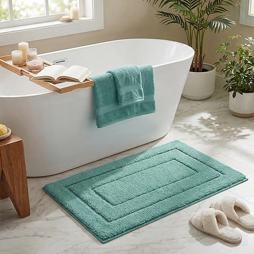 Miniatura 11 de GRANNY SAYS Alfombras de baño antideslizantes, lavables, extra suaves y absorbentes de agua para baño, alfombra de baño peluda de felpa, alfombra