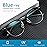 AOMASTE Blue Light Blocking Glasses Vintage Half Frame UV Clear Lens Anti Eyestrain Computer Gaming Glasses for Women Men