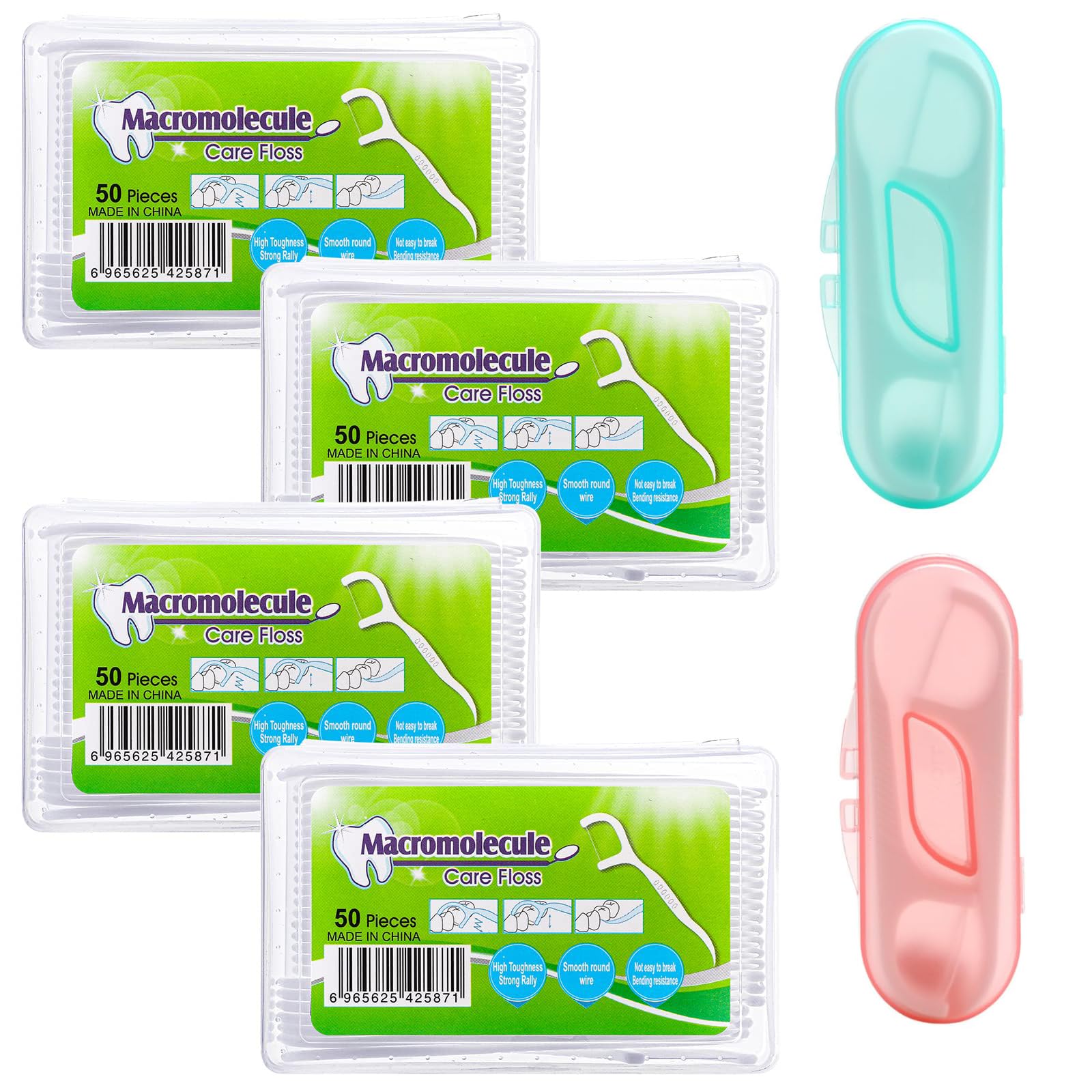 Dental Floss Sticks, 220Pcs Floss Picks Disposable Dental Floss Dental Floss Toothpick with Portable Cases 2 in 1 Interdental Floss Sticks for Home Office Restaurant Teeth Cleaning