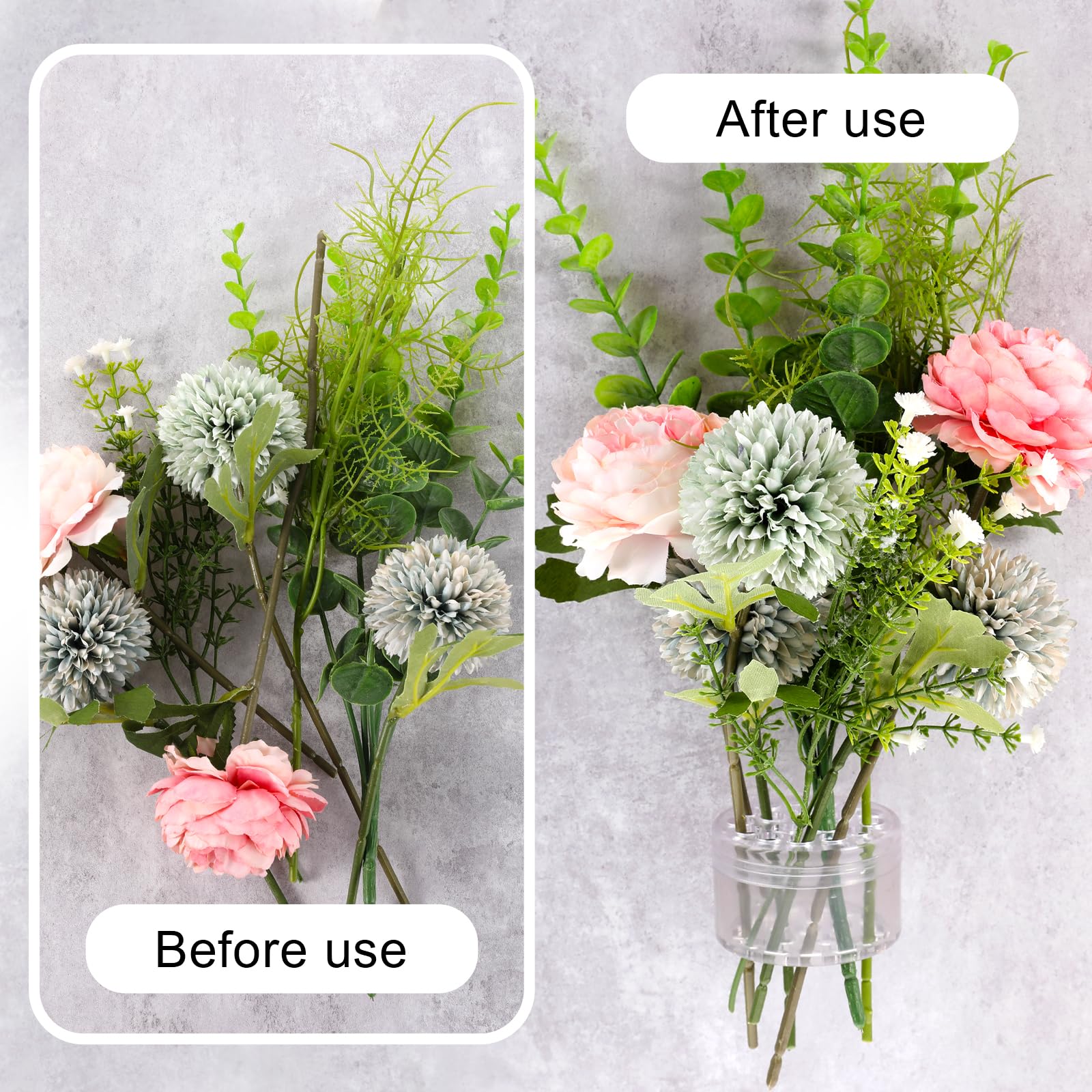 Stem Holders for Flowers 2 PCS Spiral Ikebana Stem Holder Flower Stem Holder Flower Arrangement Holder Spiral Diy Bouquet Twister Flower Arrangement Holder for Weddings Party Home Decor (Clear - Image 3