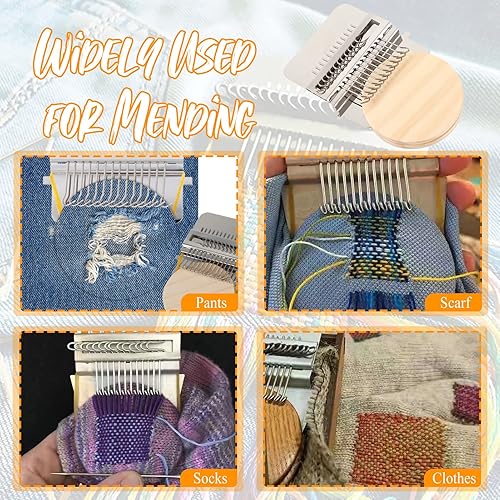 Miniatura 4 de Rápidamente mini telar de oscurecimiento reparador, telar de tejido pequeño, herramienta de tejido tipo Speedweve, kit de telar de tejido para