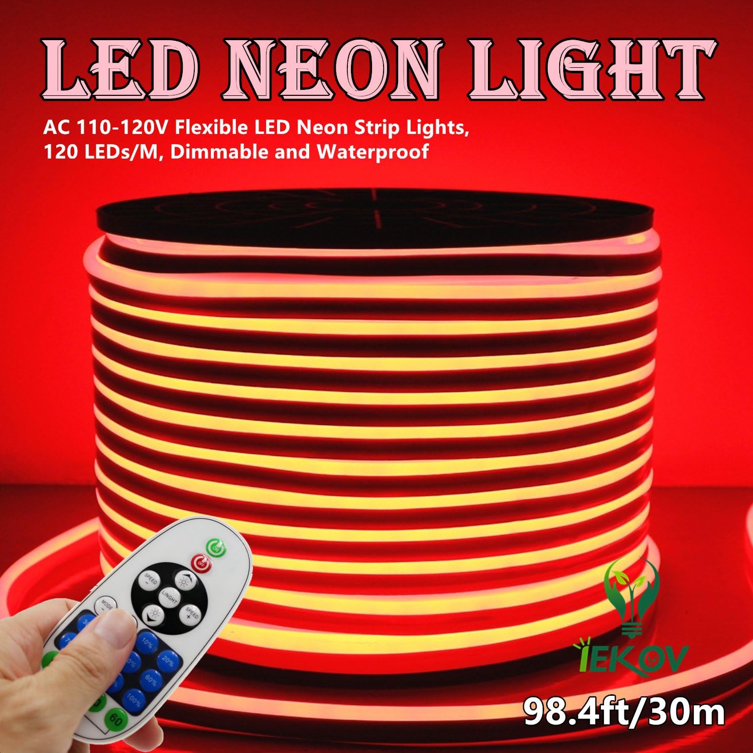 Flаѕh Sаlе Buу 1 gеt 1 LED NEON Light, IEKOV™ AC 110-120V Flexible LED Neon Strip Lights, 120 LEDs/M, Dimmable, Waterproof 2835 SMD LED Rope Light + Remote Controller for Party Decoration (98.4ft/30m, Red) Prоmо 40% оƒƒ LED NEON Light, IEKOV™ AC 110-120V Flexible LED Neon Strip Lights, 120 LEDs/M, Dimmable, Waterproof 2835 SMD LED Rope Light + Remote Controller for Party Decoration (98.4ft/30m, Red)