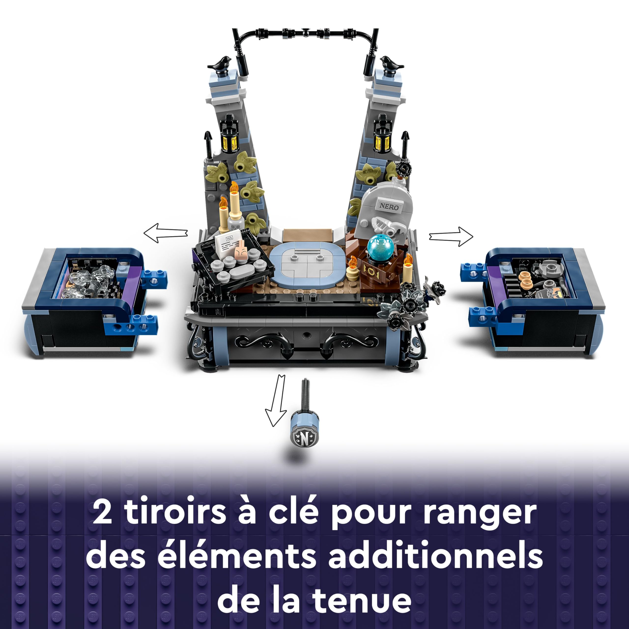 LEGO Mercredi Figurine de Mercredi Addams - Jeu de Construction Collector pour Enfants avec des éléments Amusants - Un Cadeau Mercredi Addams pour découvrir mystères et Aventures 76780