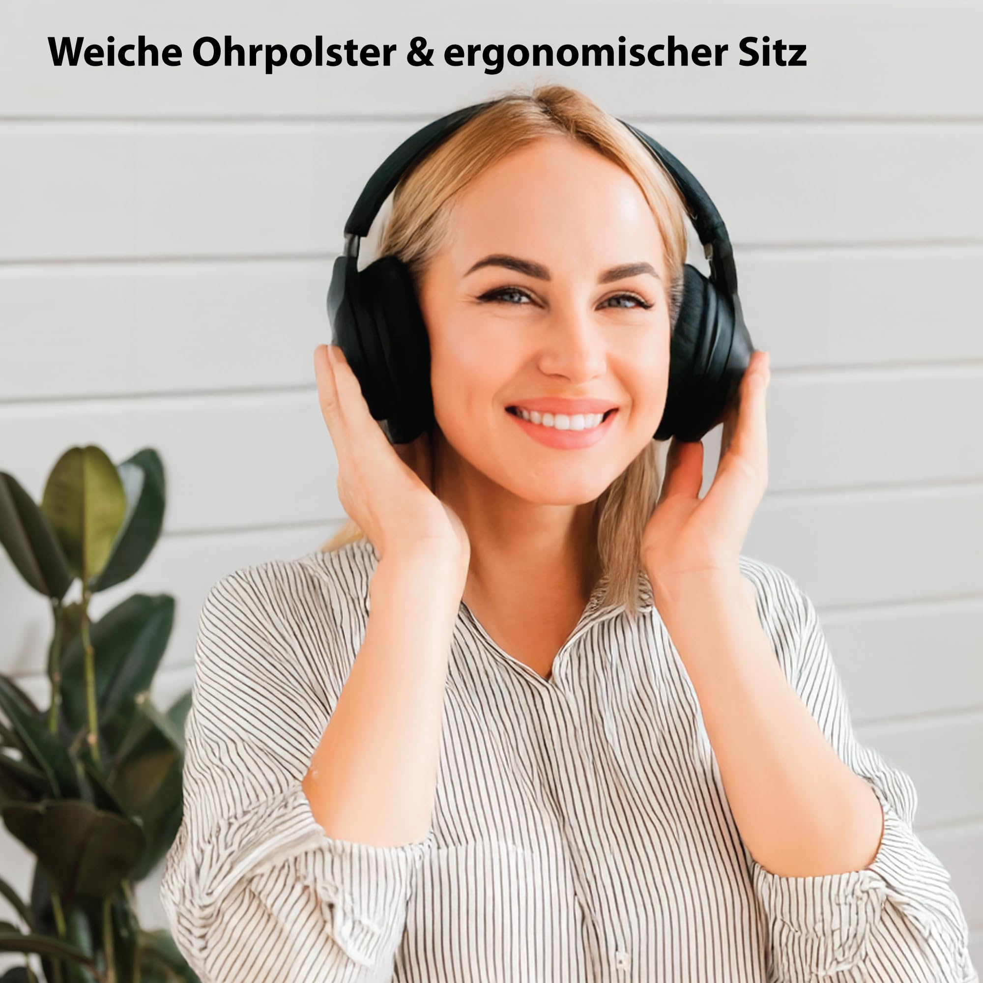 Technaxx TV Kopfhörer kabellos mit Ladestation – Funkkopfhörer für Fernseher mit Bluetooth 5.4, Mikrofon, 30h Akku, USB-C, optischer & AUX-Anschluss, Over-Ear Stereo Headset - TX-350