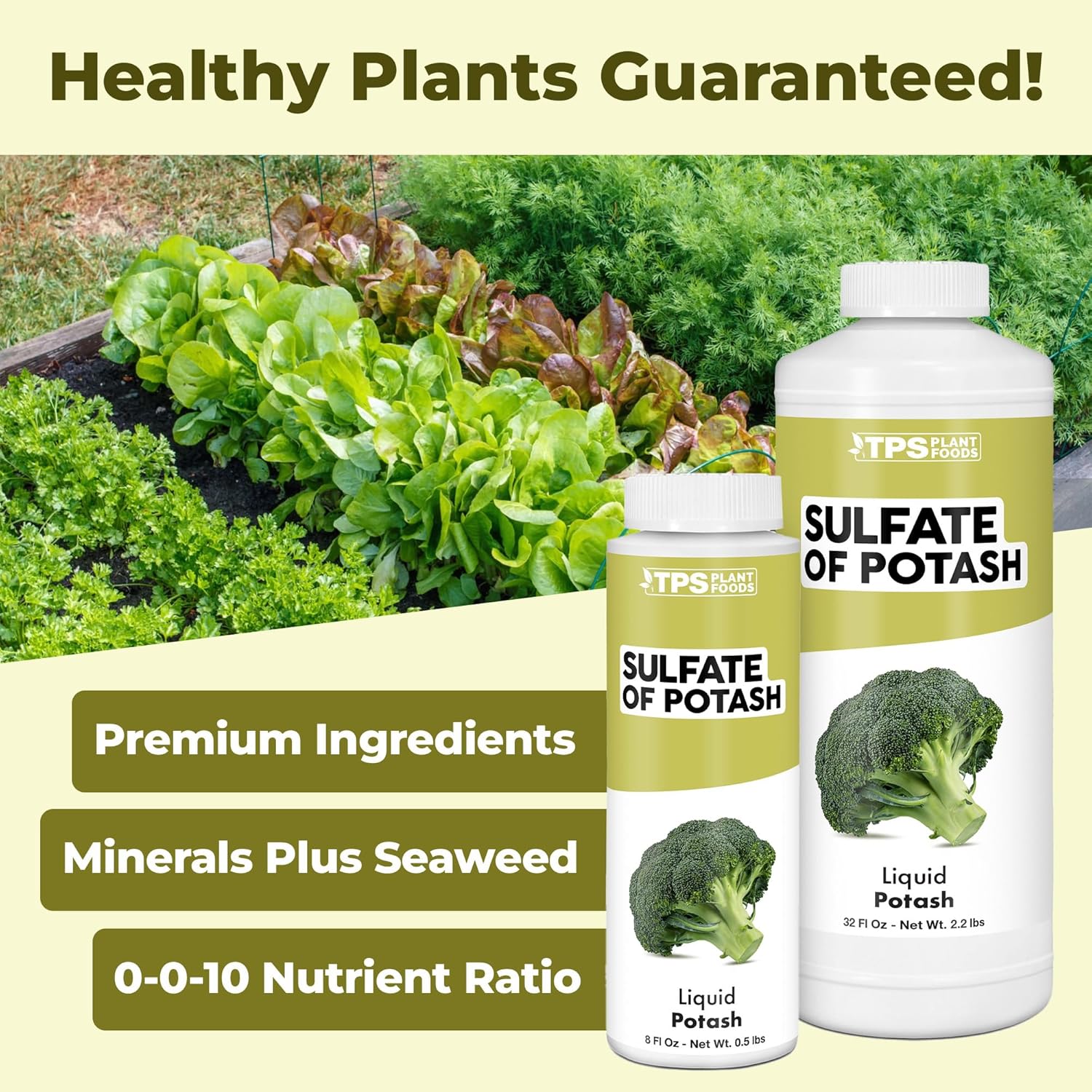 Sulfate of Potash – High-Potassium Supplement for Better Fruit Quality & Stronger Plants, 32 oz