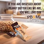 PB&Me Peanut Butter Protein Bars – Pure Peanut, 10g Protein, Low Sugar, High Fiber, No Artificial Sweeteners or Preservatives, Meal Replacement, 12-Pack, Snack Bars for Work, Gym & Travel