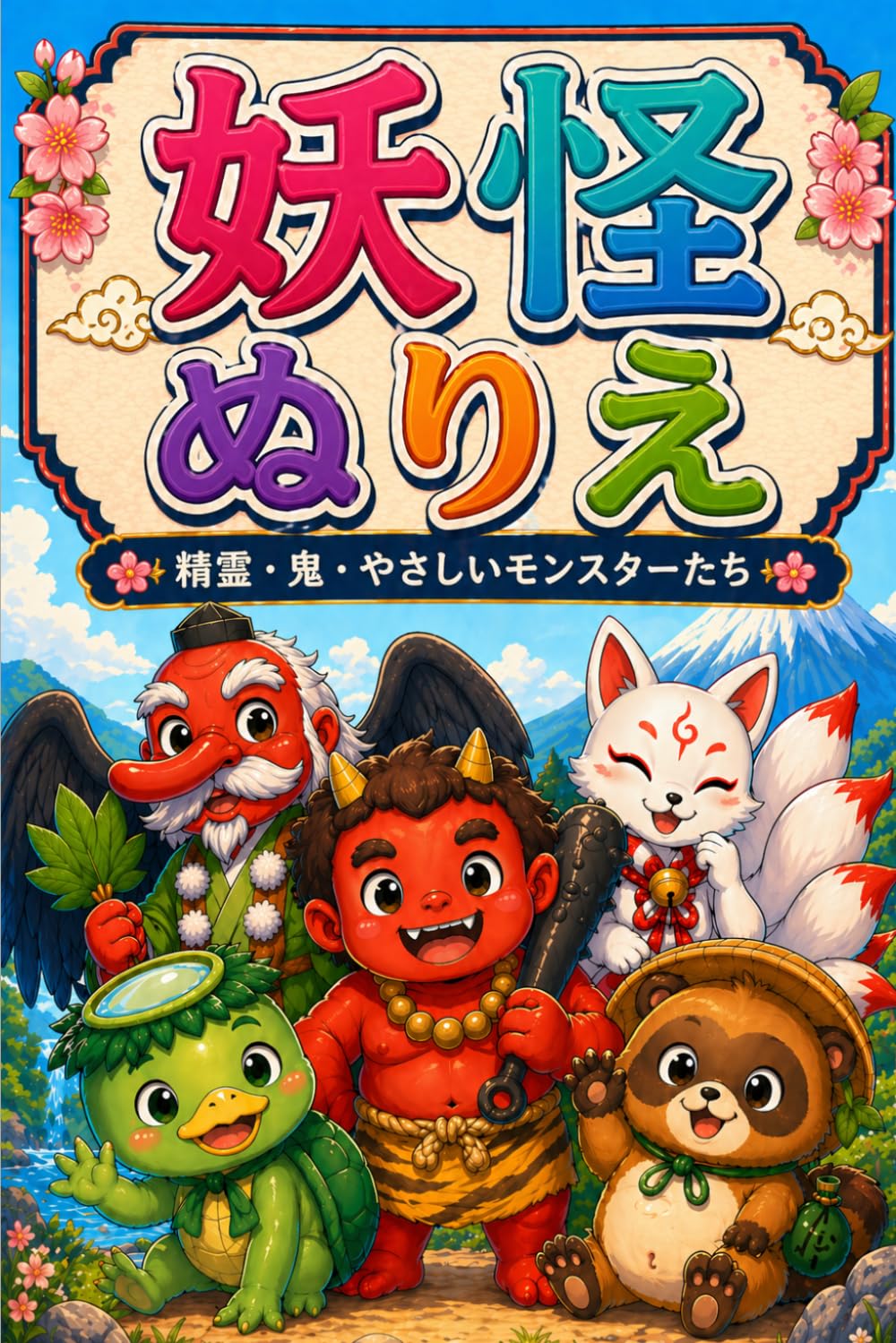 妖怪 ぬりえ: 精霊・鬼・やさしいモンスターたち