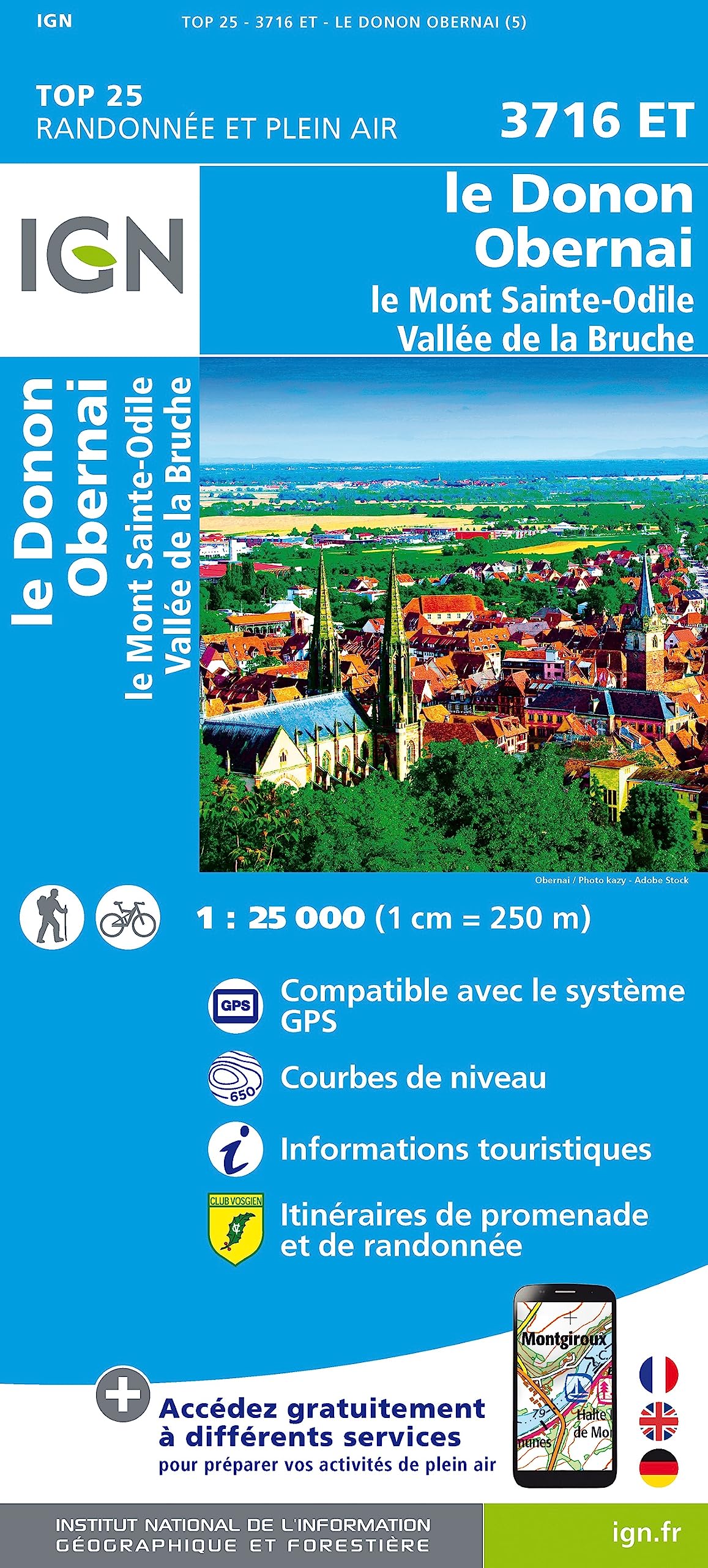 Le Donon / Obernai / Mont-Saint-Odile / Vallée Bruche: 3716ET (TOP 25)
