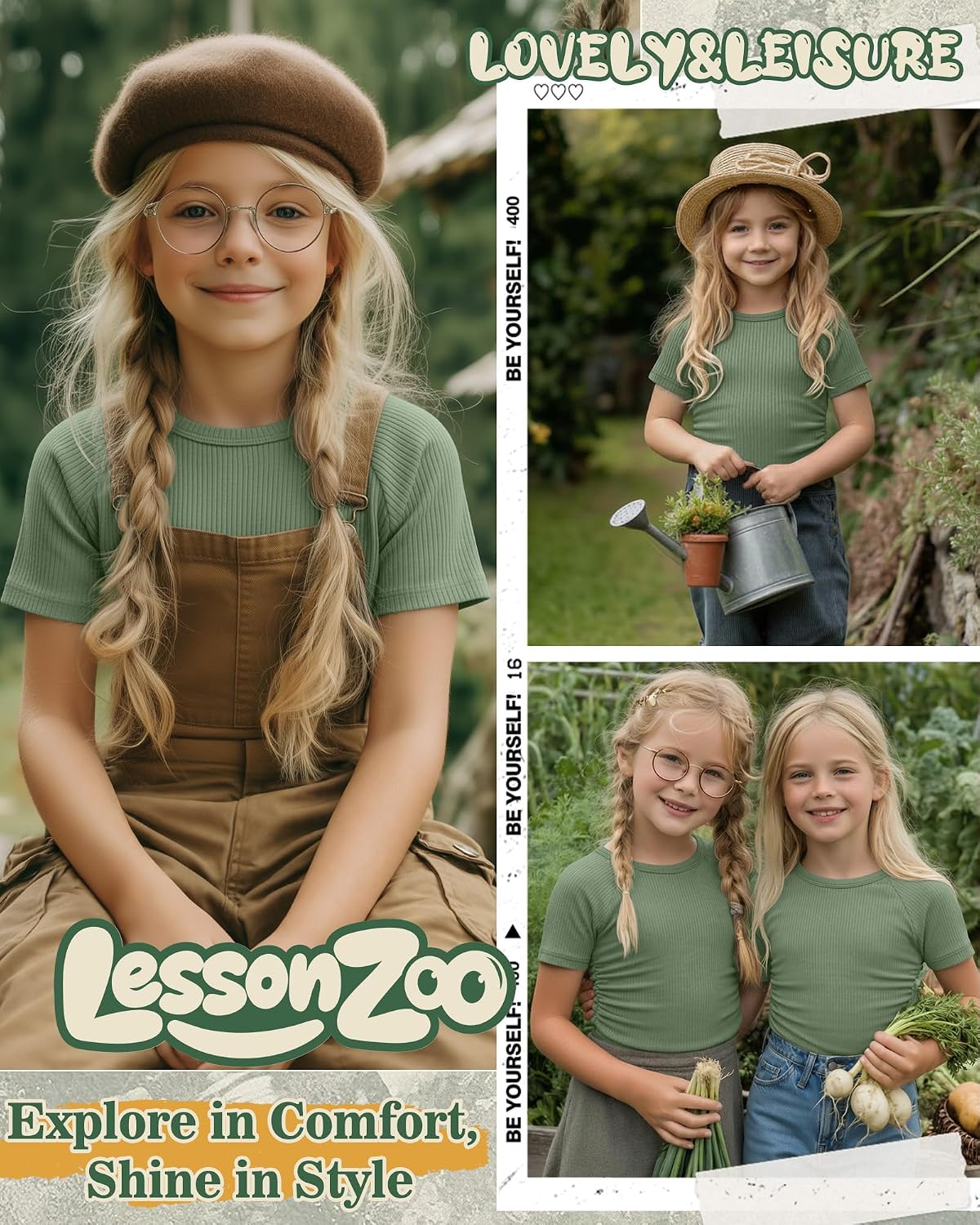 Girls Short Sleeve Shirts Cute Tees