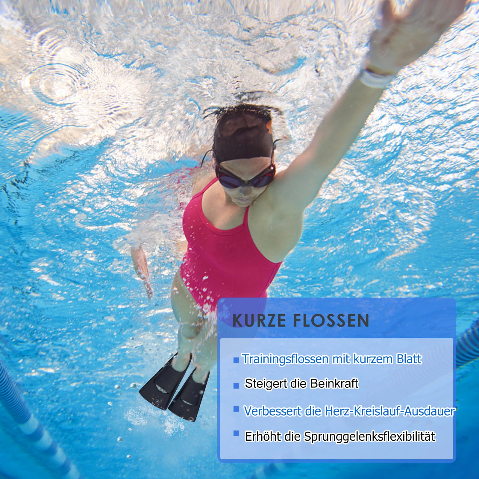 Aletas de natación para natación, Aletas de natación para niños, Aletas de natación para Entrenamiento, Aletas de Silicona Flexible para jóvenes, Aletas de natación para Adultos, Mujeres y