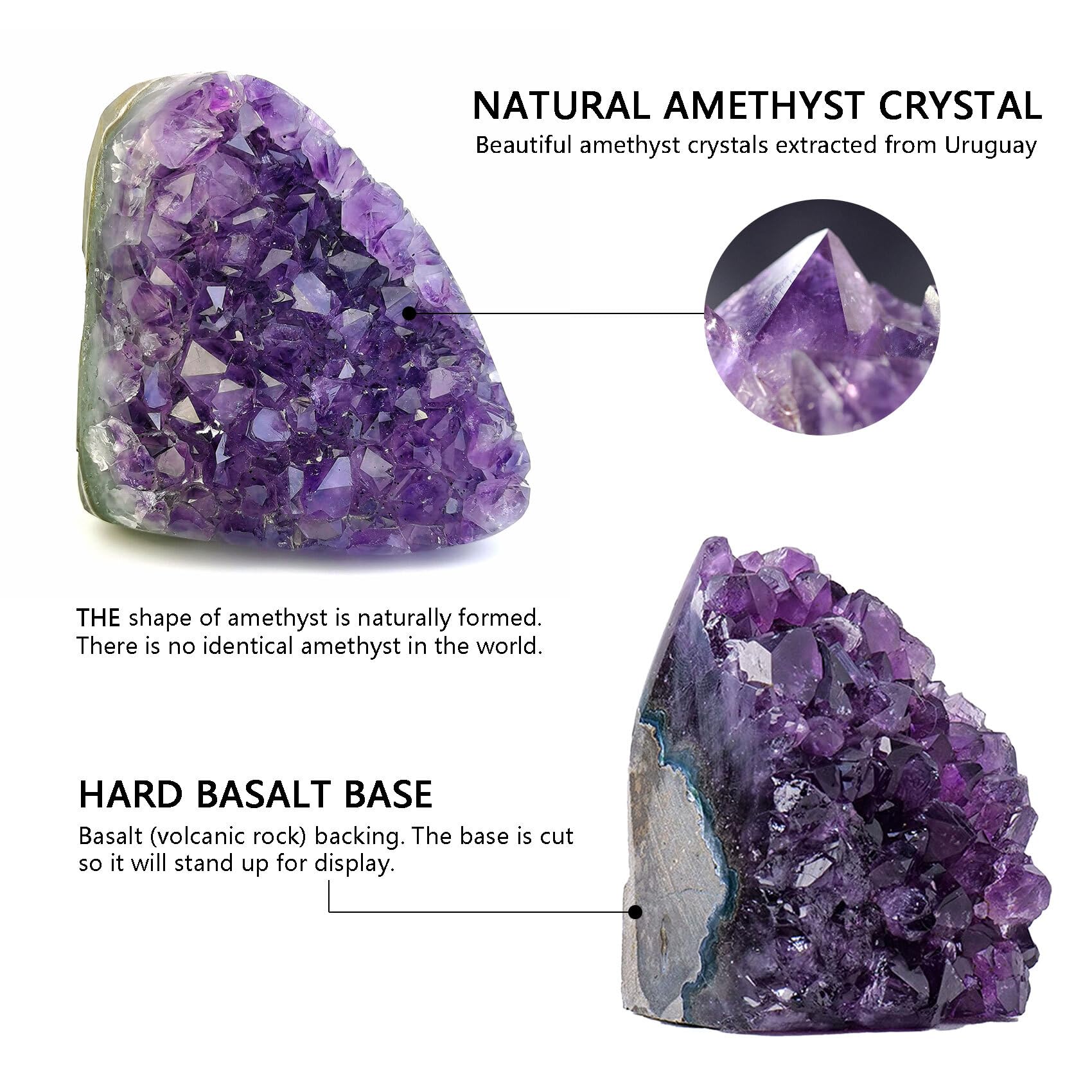Amazon.com: Amethyst Crystal Geodes Purple Crystals Rock Cluster 